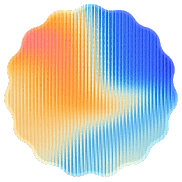 Абстрактный градиент на фоне, переходящий от оранжевого к синему с волнистыми краями.